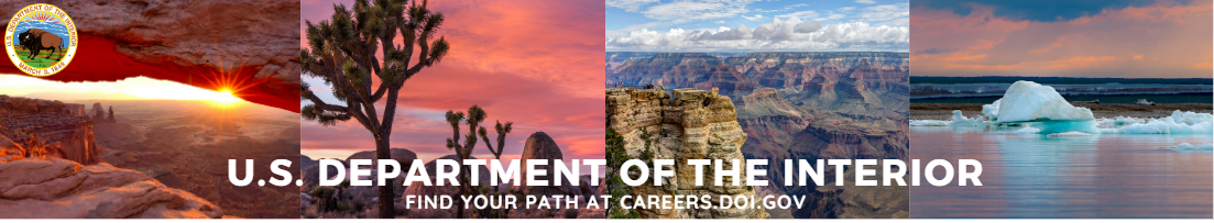 Department of the Interior banner with text Find Your Path at careers.doi.gov